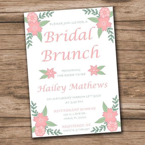 Wedding Shower Invite Template Bridal Shower Invitation Template Download Instantly
