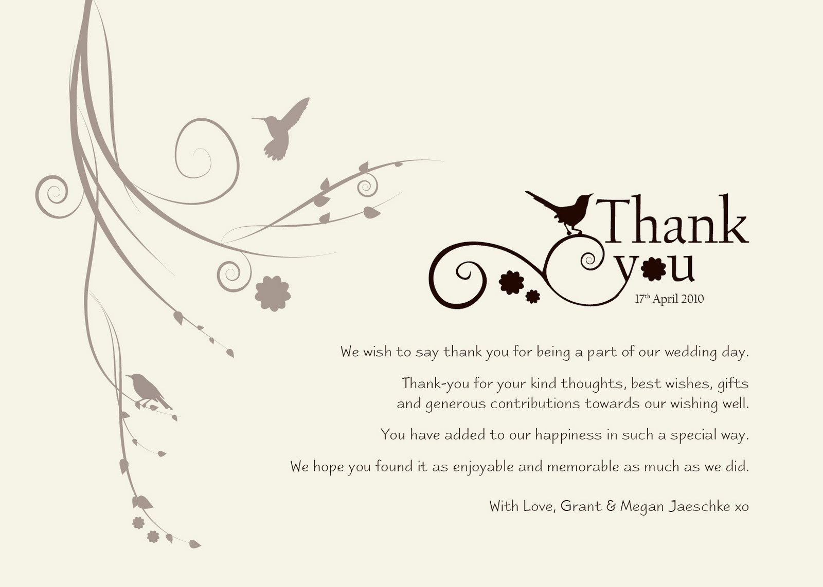 Wedding Thank You Card Template Damsel Design Wedding "thank You" Cards
