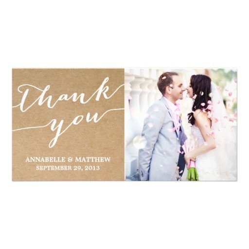 Wedding Thank You Card Template Modern Calligraphy