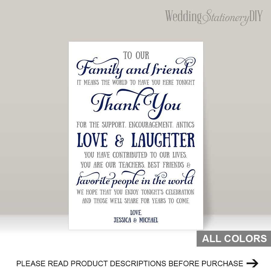 Wedding Thank You Card Template Navy Wedding Reception Thank You Card Templates