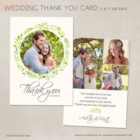 Wedding Thank You Card Template Wedding Thank You Card Template for Graphers Psd