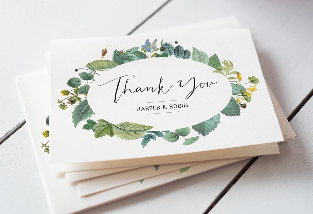 Wedding Thank You Card Template Wedding Thank You Card Wording 4 Super Easy Templates