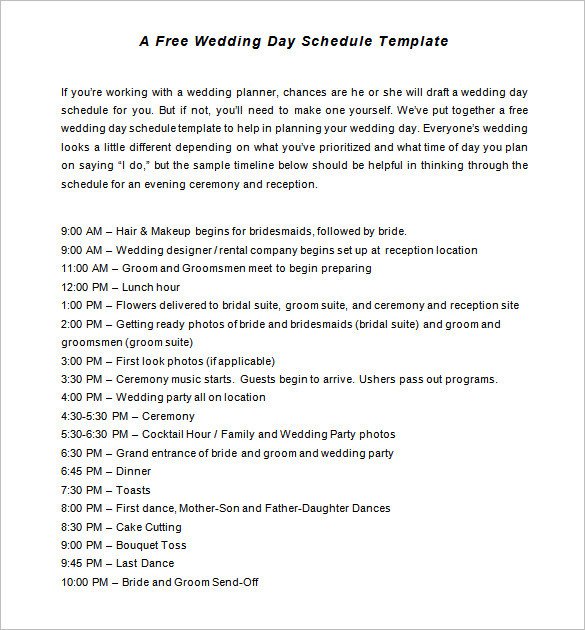 Wedding Timeline Template Free 29 Wedding Timeline Template Word Excel Pdf Psd