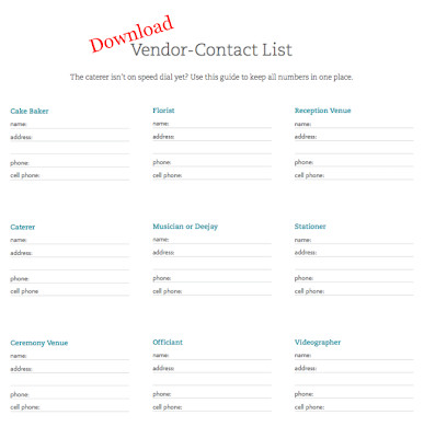 Wedding Vendor List Template Wedding Vendor Contact List Excel Driverlayer Search Engine