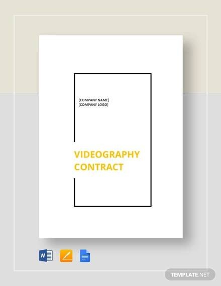 Wedding Videographer Contract Template Videography Contract Template 10 Download Free