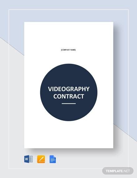 Wedding Videographer Contract Template Videography Contract Template 10 Download Free