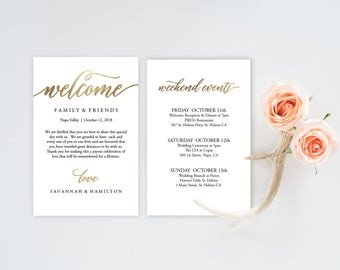 Wedding Welcome Letter Template Wedding Templates
