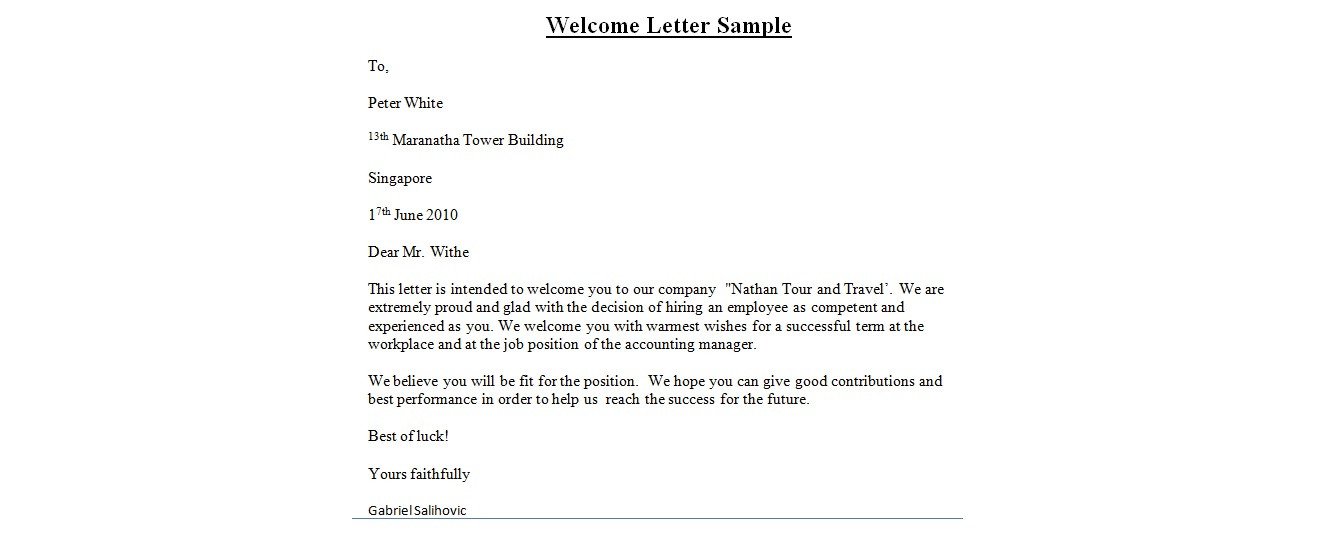Wedding Welcome Letter Template Wedding Wel E Letter Template