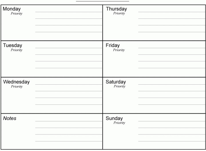 Week Planner Template Word 10 Weekly Planner Templates Word Excel Pdf formats