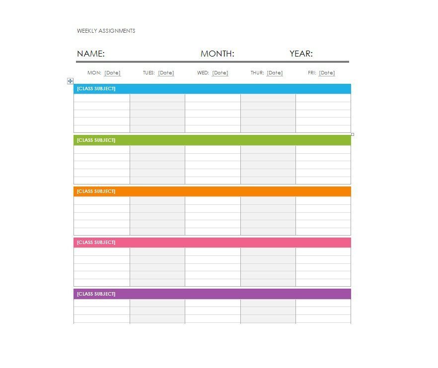 Week Planner Template Word 26 Blank Weekly Calendar Templates [pdf Excel Word]
