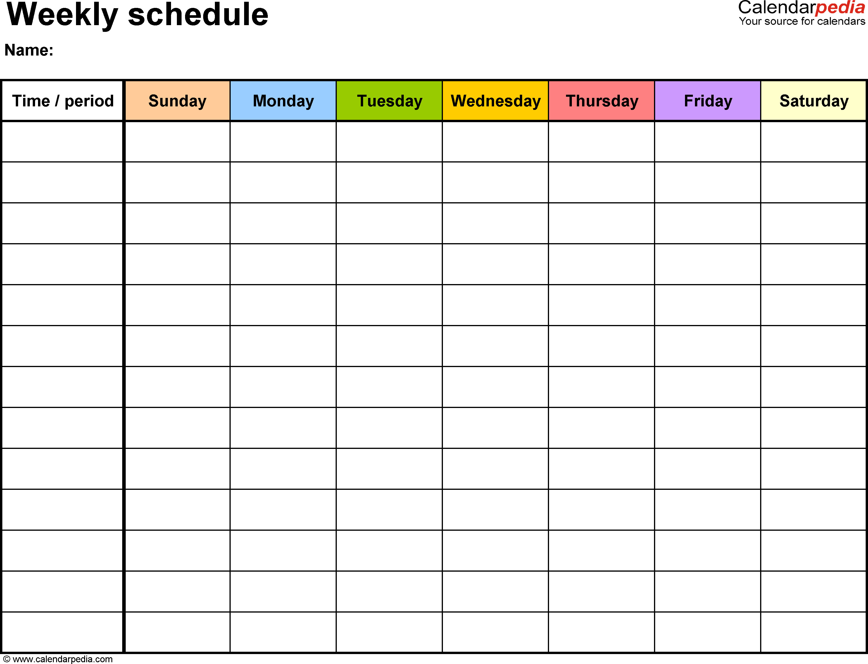 Week Planner Template Word 5 Weekly Planner Templates Excel Pdf formats
