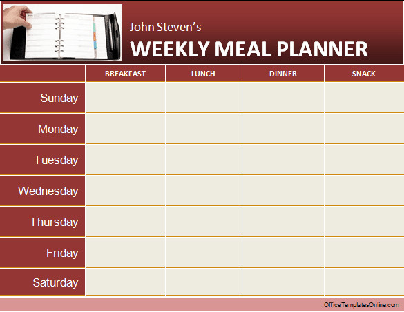 Week Planner Template Word Daily &amp; Weekly Ms Word Planner Templates