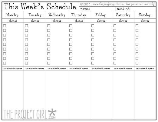 Weekly Chore Chart Printable Best 25 Weekly Chore Charts Ideas On Pinterest