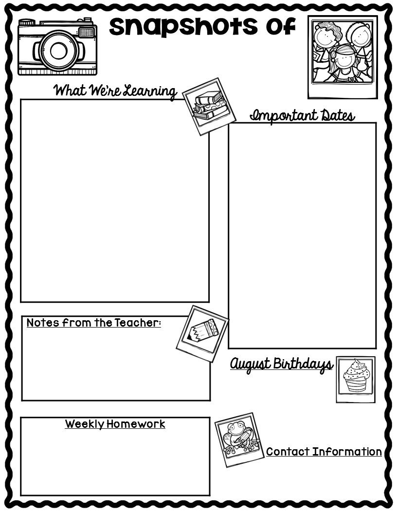 Weekly Classroom Newsletter Template the Teaching Oasis Monthly Calendars and Newsletter