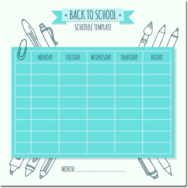 Weekly College Schedule Template 10 Students Weekly Itinerary and Schedule Templates