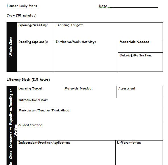 Weekly Lesson Plan Template Doc Daily and Weekly Lesson Plans