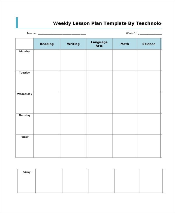 Weekly Lesson Plan Template Doc Lesson Plan Template 14 Free Word Pdf Documents