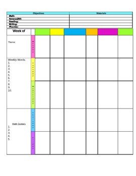 Weekly Lesson Plan Template Doc Lesson Plan Template Google Docs by andrea Daigle