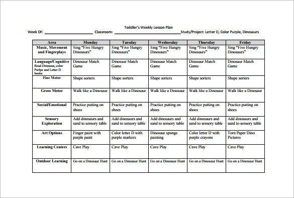 Weekly Lesson Plan Template Pdf Weekly Lesson Plan Template 9 Free Word Excel Pdf