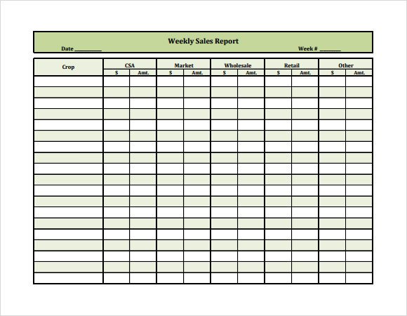 Weekly Sales Reports Templates Sample Weekly Report Template 18 Free Documents In Pdf