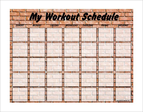 Weekly Workout Schedule Template Exercise Schedule Template 7 Free Word Excel Pdf