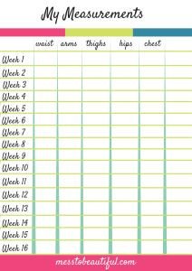 Weight Loss Measurement Charts My Measurements Chart Weight Loss Tracker Free Printable