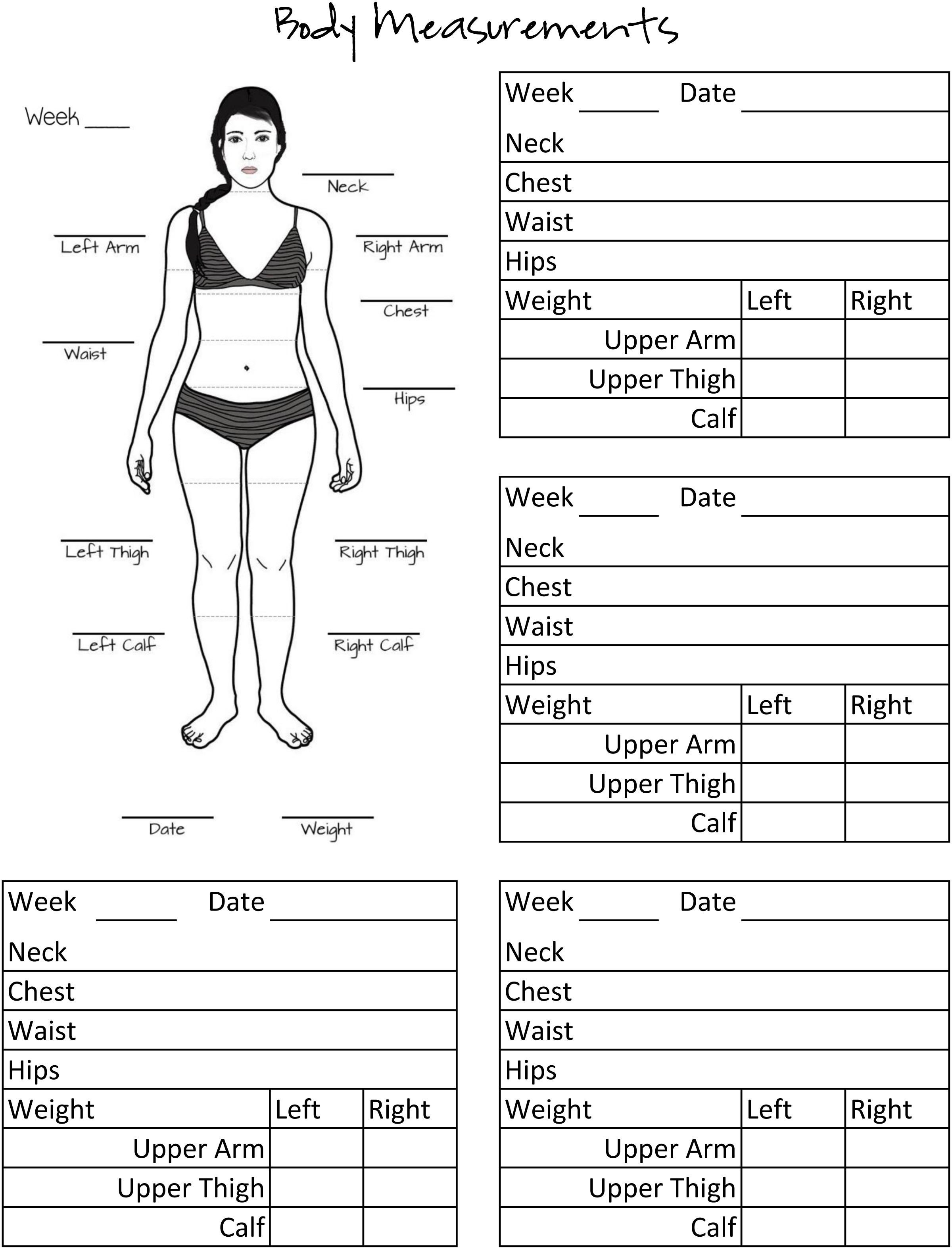 Weight Loss Measurement Charts Weight Loss Weight Loss