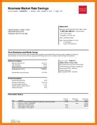 Wells Fargo Bank Statement Template 5 Wells Fargo Bank Statement Template
