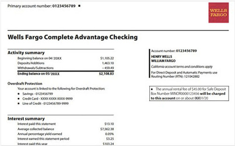 Wells Fargo Bank Statement Template Wells Fargo Bank Statement Template Free Download Aashe