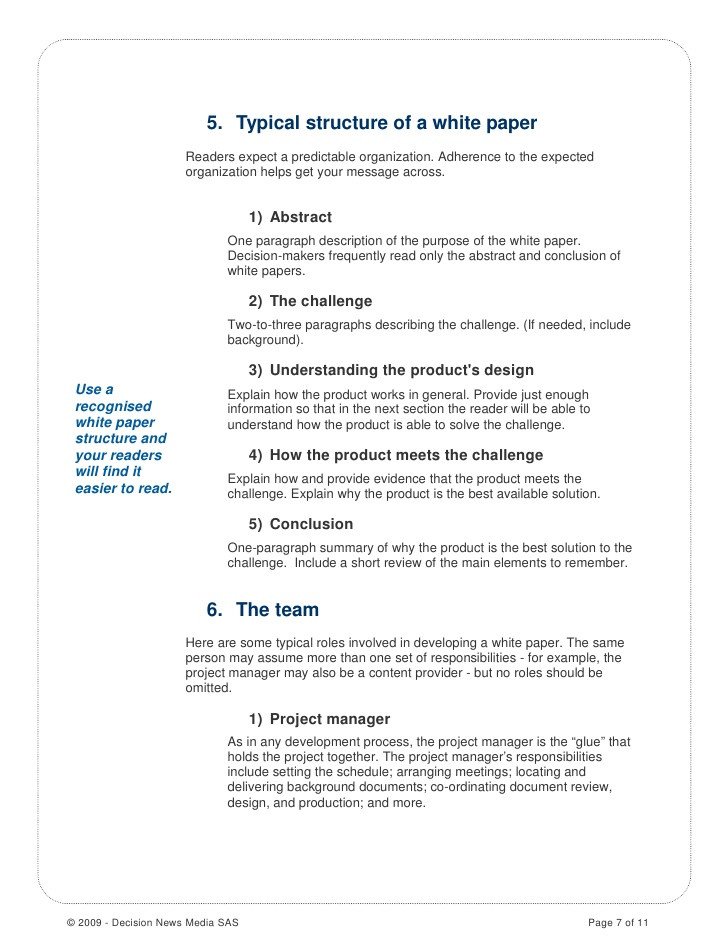 White Paper Outline Template How to Write A Good White Paper