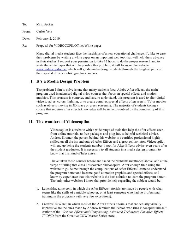 White Paper Outline Template White Paper Proposal