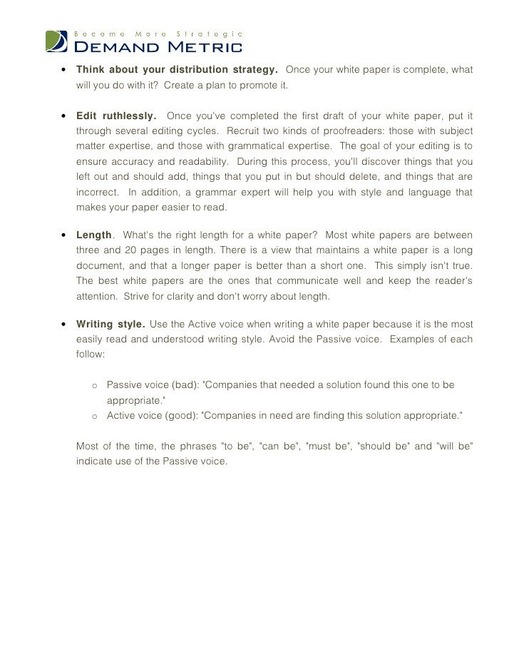 White Paper Outline Template White Paper Template