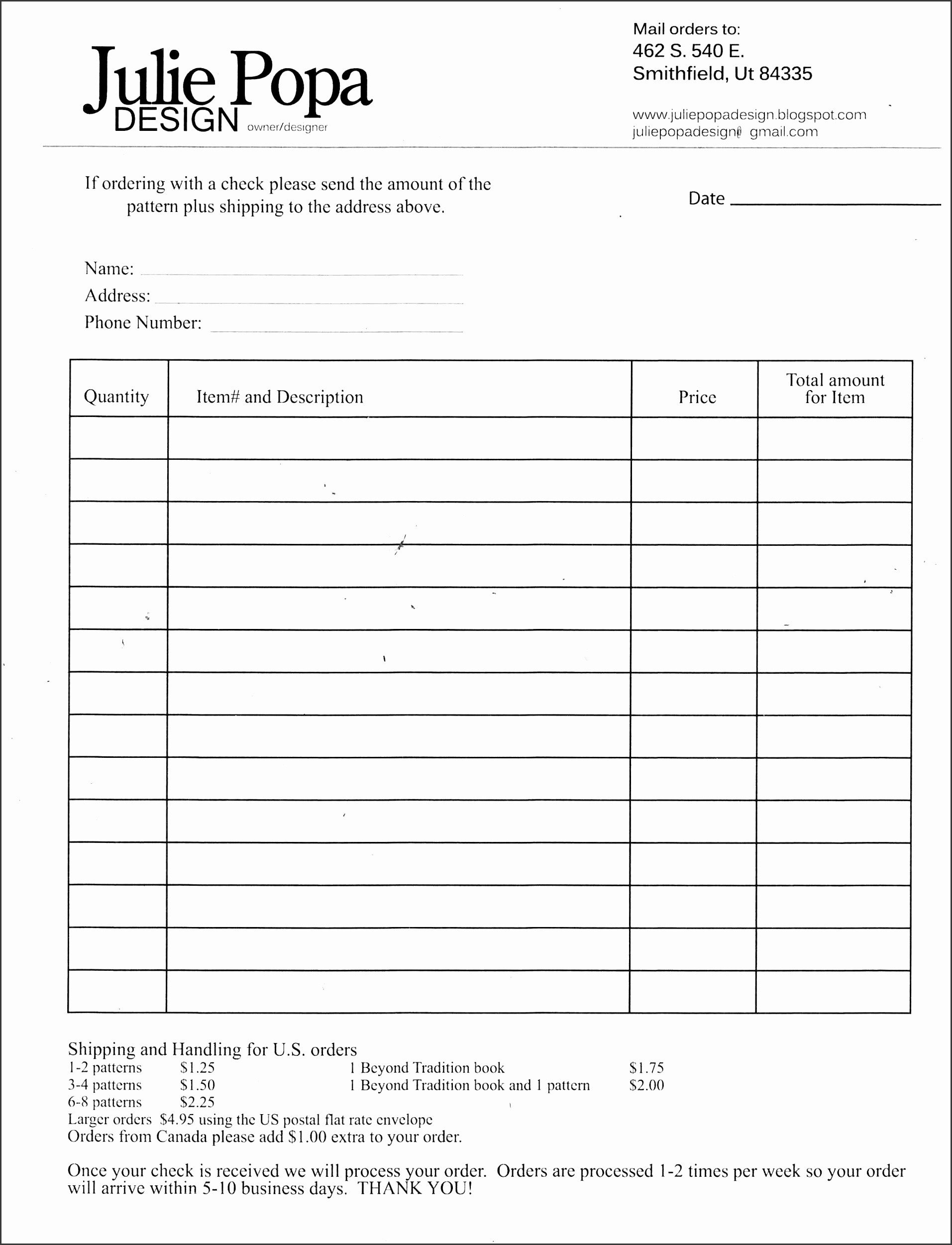 Wholesale order form Template 11 Business order form Template Sampletemplatess