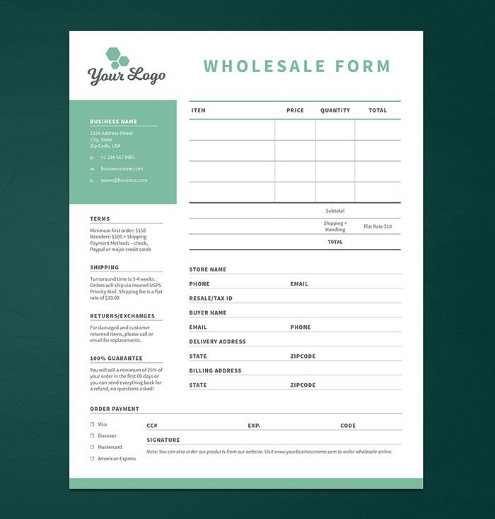 Wholesale order form Template 63 Invoice Design Templates 2018 Psd Word Excel Pdf