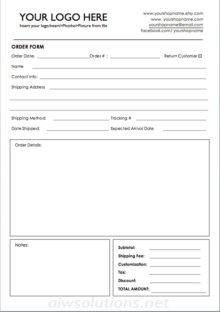 Wholesale order form Template Custom Catalog Custom Line Sheet Line Sheet Design