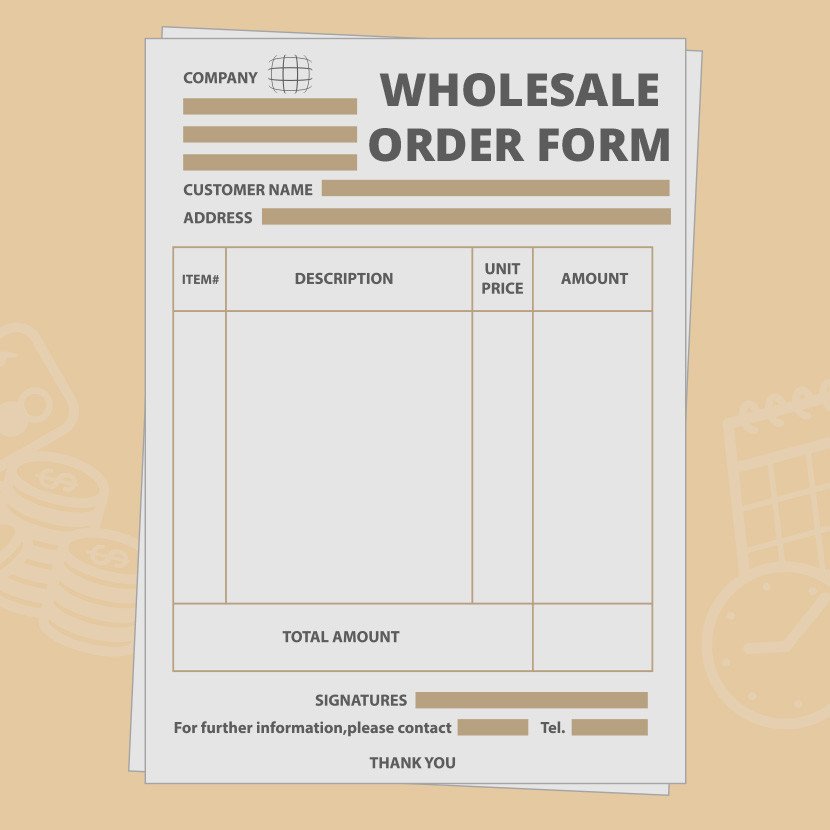 Wholesale order form Template wholesale order form Template Create Your Own for Free