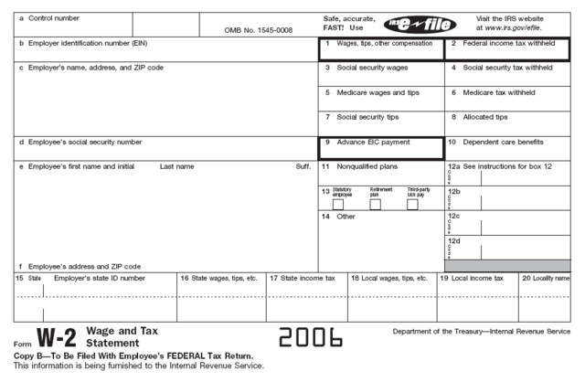 Wisconsin W2 form File form W 2 2006 Wikimedia Mons