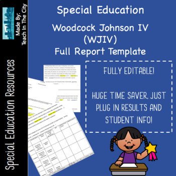 Wj Iv Report Template Wjiv Educational assessment Report Template Fully