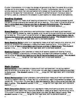 Wj Iv Report Template Woodcock Johnson Iv – Test Of Achievement Standard