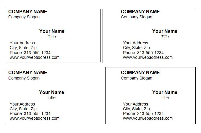 Word Business Card Templates 44 Free Blank Business Card Templates Ai Word Psd