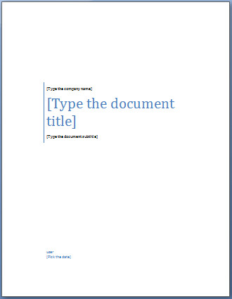 Word Cover Page Templates Add A Cover Page to A Word Document