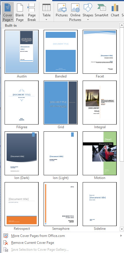 Word Cover Page Templates Add A Cover Page to A Word Document