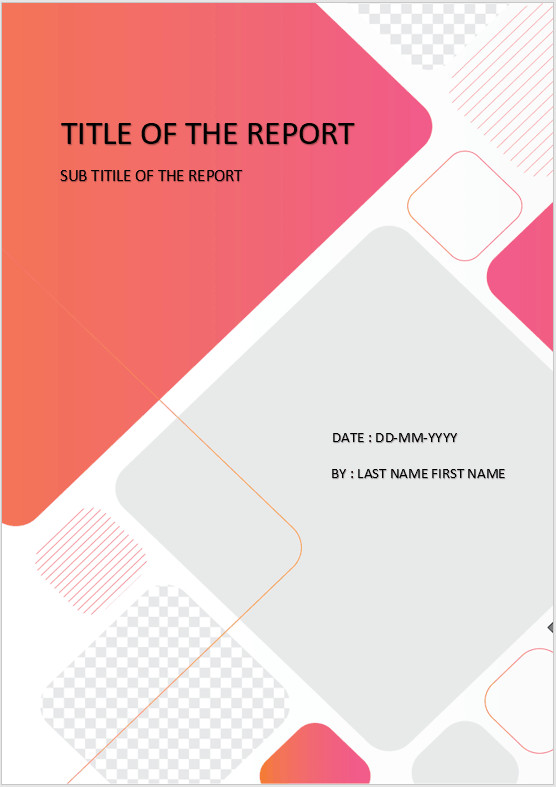 Word Cover Page Templates Cover Page Download Template for Ms Word Cover Page