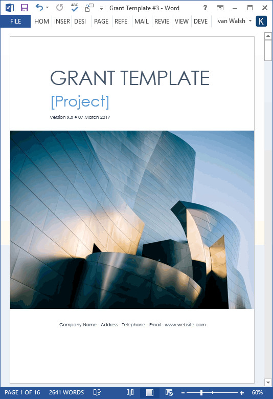 Word Cover Page Templates Grant Proposal Template Ms Word Excel – Templates forms