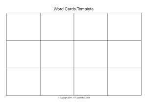 Word Flash Card Template Editable Primary Classroom Flash Cards Sparklebox