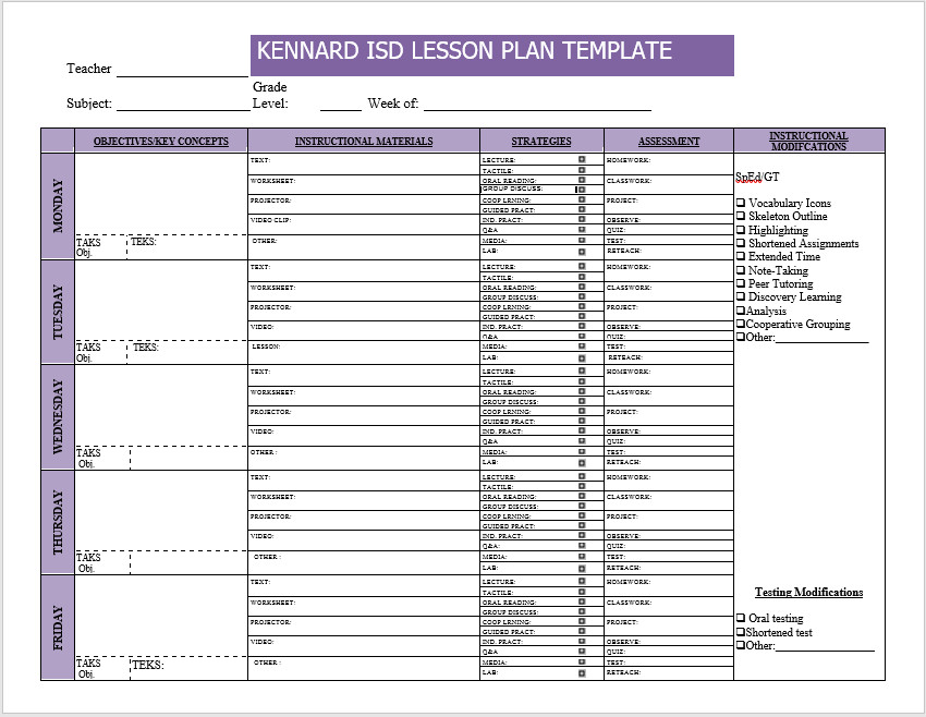 Word Lesson Plan Template 39 Free Lesson Plan Templates Ms Word and Pdfs