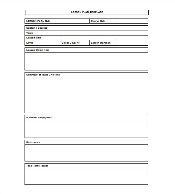 Word Lesson Plan Template Blank Lesson Plan Template – 15 Free Pdf Excel Word