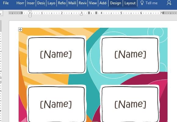 Word Name Tag Template Printable Name Badge Template for Word