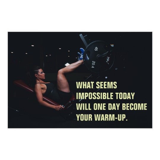 Work Out Motivation Posters Girl Workout Motivational Gym Quote Poster