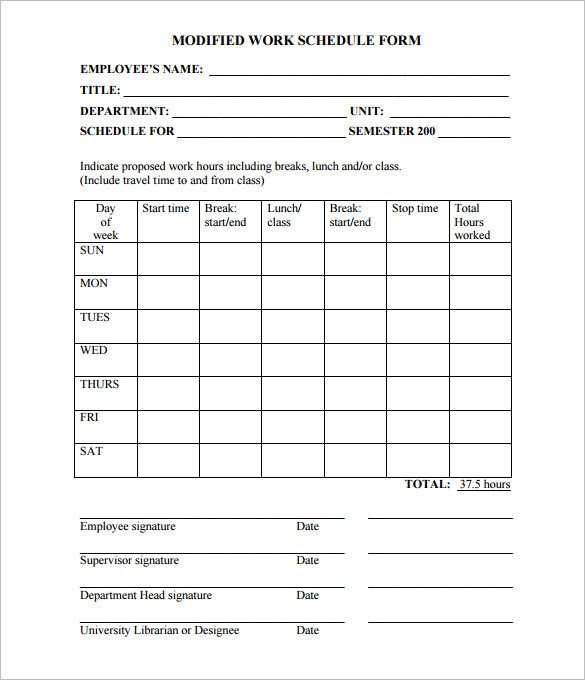 Work Schedule Template Pdf 17 Daily Work Schedule Templates &amp; Samples Doc Pdf